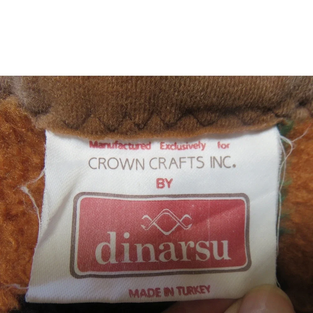 Vintage 1989 Crown Crafts‎ Southwestern Aztec Plush Blanket 60x80 Brown Turkey